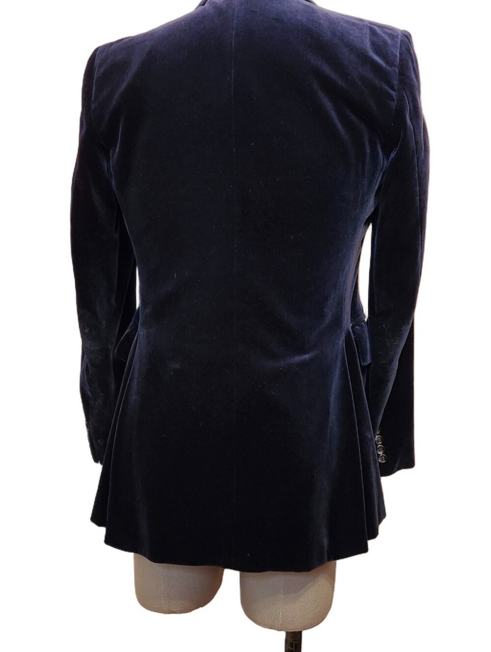 Jupiter Navy Velvet Blazer Jacket Men's Small 2-Button Slim Fit - Picture 5 of 10